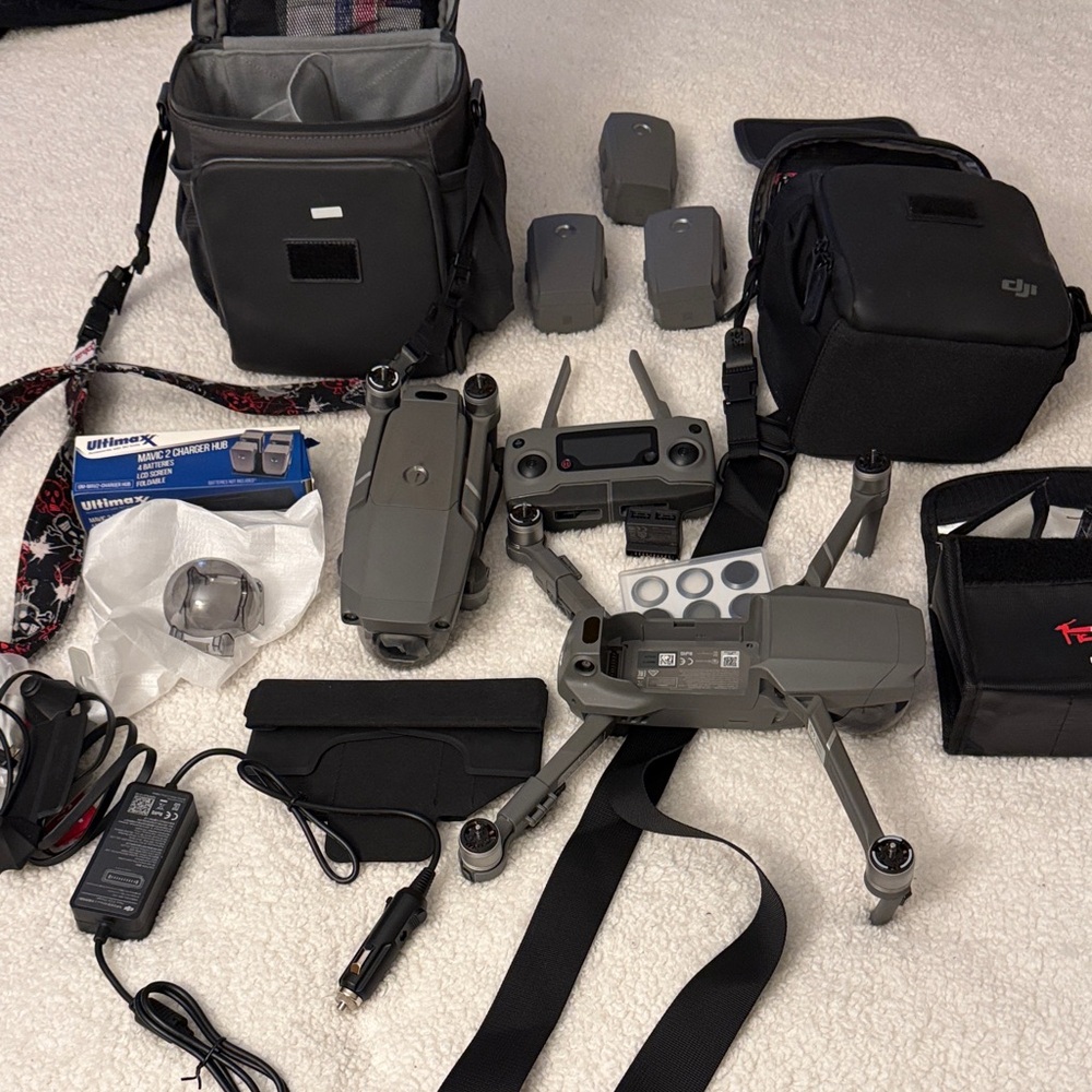 DJI Drone Bundle in Gray with Remote & Accessories(2)Drones